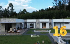 Casa moderna hibrida tipo cub prefabricada